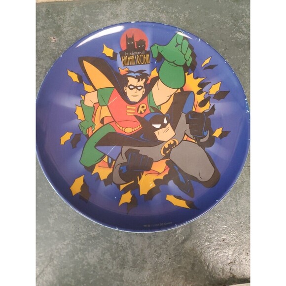 Batman‎ & Robin DC Comics Zak Designs 1994 Melamine Plastic Plate - Picture 1 of 6